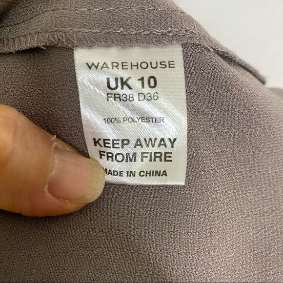 Warehouse Pleated Sleeveless Dress Size 6 - Picture 11 of 12